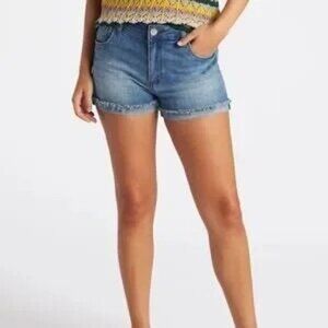 Sts Blue Women's Molly High Rise Boyfriend Frayed Hem Shorts Blue Size 31 NWT